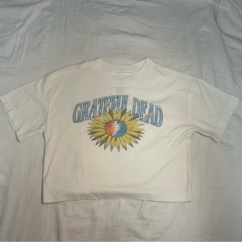 GAP Teen Girls Grateful Dead White Crop Top - Picture 1 of 2